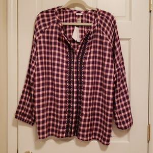 Jag Jean's Casper Plaid Shirt.  NWT